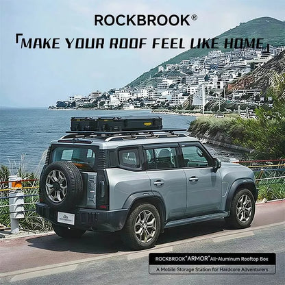 ROCKBROOK ロックブルック BX1031 アルミルーフボックス 90L / 110L 防水カーゴボックス クイックリリースブラケット付