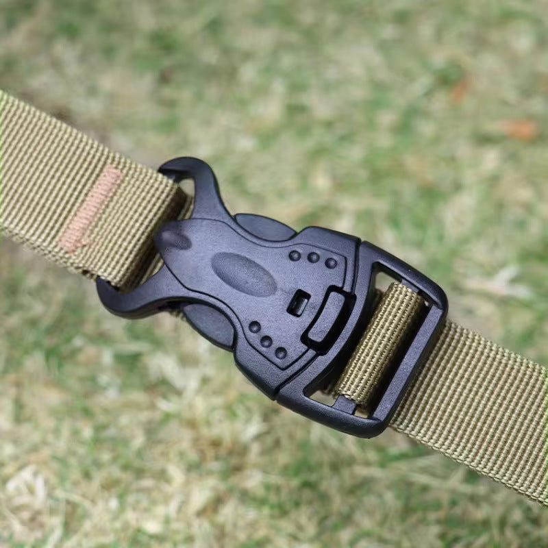 アウトドア固定ベルト ナイロンロープ｜バックル付きキャンプ用タイダウンストラップ（ブラック／ミリタリーグリーン／カーキ）