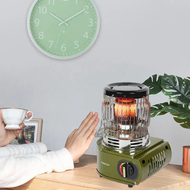 Outdoor Gas Heater Camping Stove｜キャンプ用 ポータブル ガスヒーター＆ストーブ（アーミーグリーン／ベージュ）