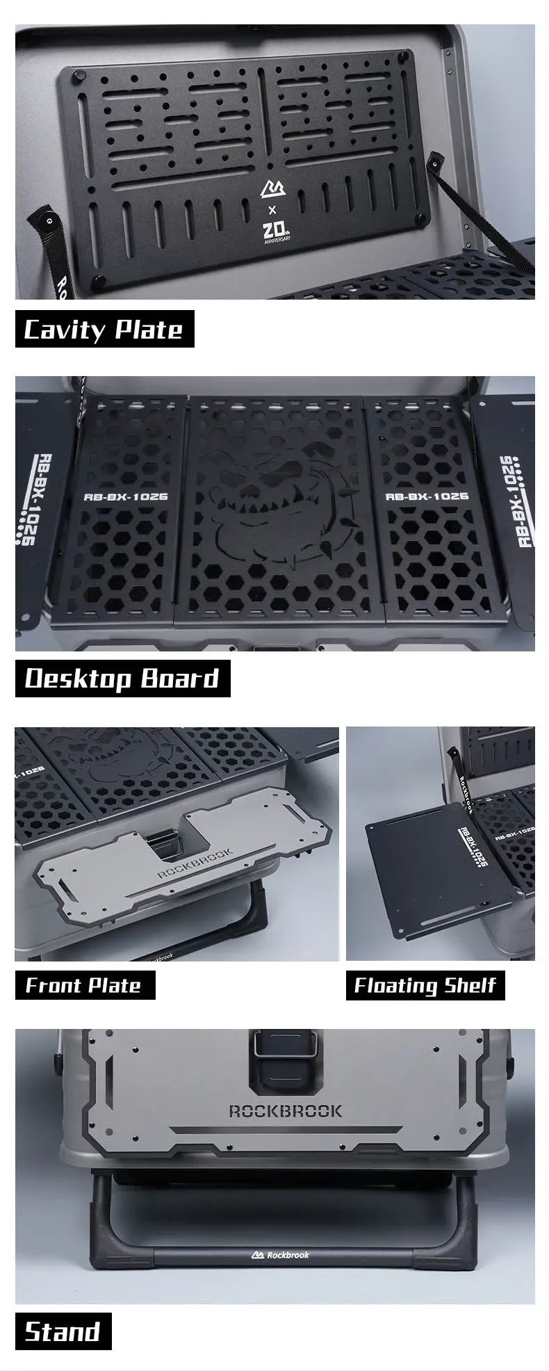 ロックブルック 20周年限定版 50L 30L アルミテーブルボックス Rockbrook 50L 30L GREY/BLACK Aluminum Table Box KARGO ANNI2024 BX1025 BX1026