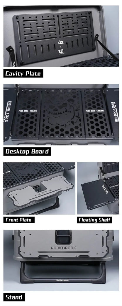 ロックブルック 20周年限定版 50L 30L アルミテーブルボックス Rockbrook 50L 30L GREY/BLACK Aluminum Table Box KARGO ANNI2024 BX1025 BX1026
