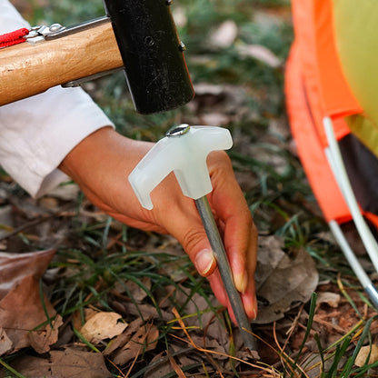 蓄光ペグ 25cm｜夜間安全・高強度ステンレス製アウトドアテント用ペグ