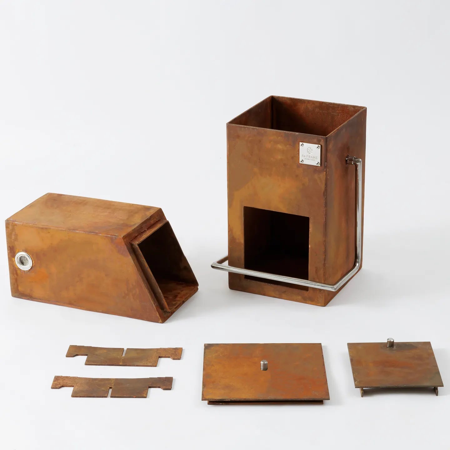 Fe:FRAME ROCKET STOVE｜エフイーフレーム 調理用高火力ストーブ ロケットクックストーブ Black（耐熱黒塗装）Rust（錆び）