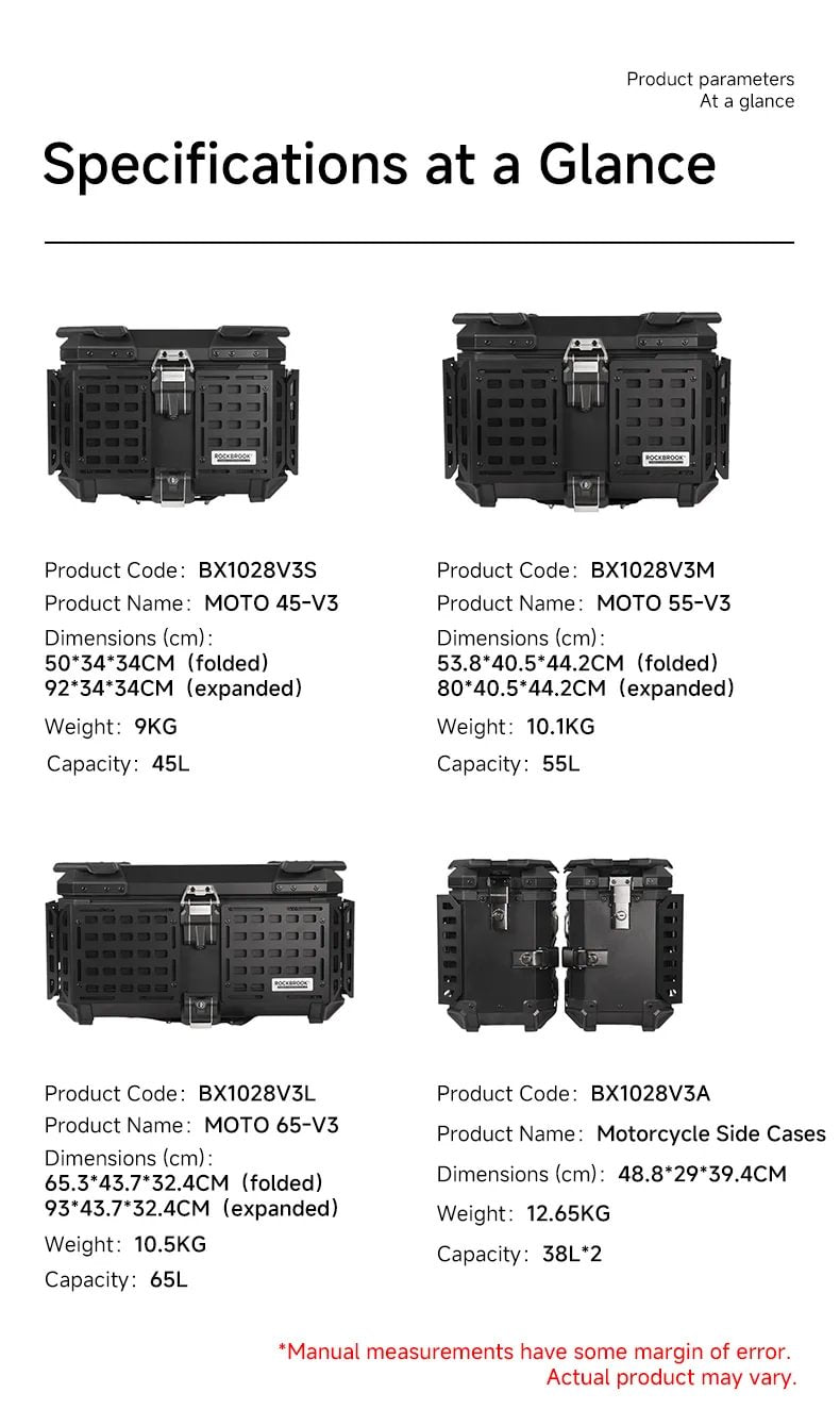 ロックブルック ROCKBROOK BX1028V3 MOTO アルミモーターサイクルケース サイドテーブル付き
