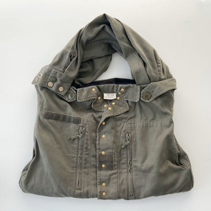 【Yabo】フランス軍ミリタリーリメイク 2WAYショルダーバッグ｜F2ジャケット＆M47チノシャツ使用｜A4対応・ユニセックス可