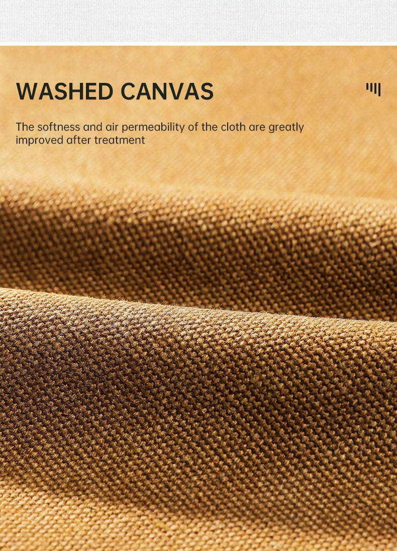 キャンプ用ペグ収納バッグ｜円筒型キャンバス製・大容量ツールバッグ（ブラウン）