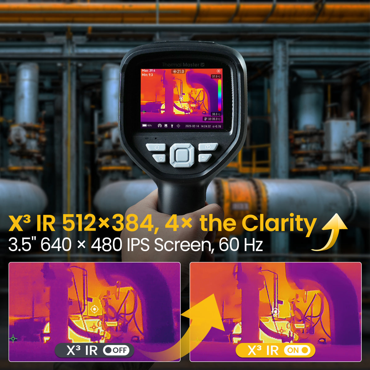 【現場対応型ハイエンドモデル】Thermal Master THOR001｜25Hz・256×192解像度｜±1.5℃高精度・マクロ8cm対応・Wi-Fi／USB接続・PC分析対応サーマルカメラ