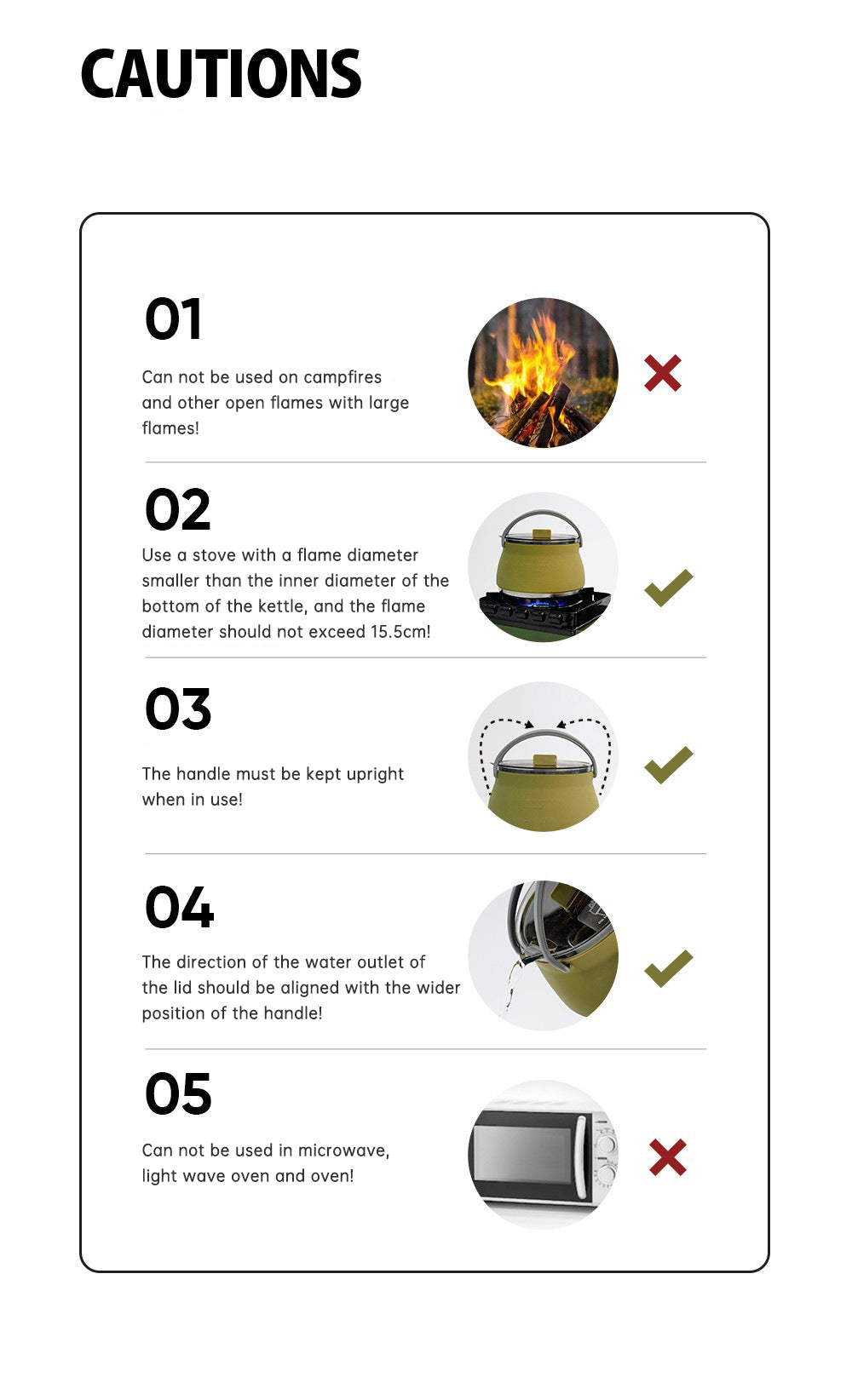 折りたたみ式シリコンケトル 1.0L｜携帯用アウトドア湯沸かしポット（全5色）