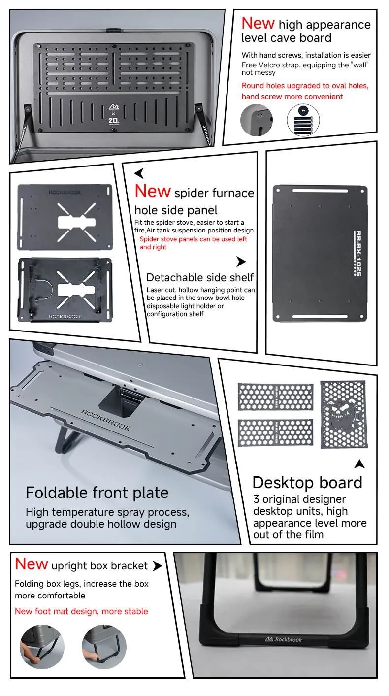ロックブルック 20周年限定版 50L 30L アルミテーブルボックス Rockbrook 50L 30L GREY/BLACK Aluminum Table Box KARGO ANNI2024 BX1025 BX1026