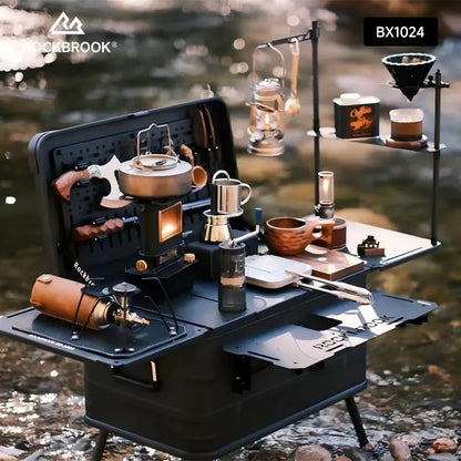 ロックブルック 50Lブラックアルミテーブルボックス Rockbrook 50L Black Aluminum Table Box KARGO PRO BX1024 57X38X28CM