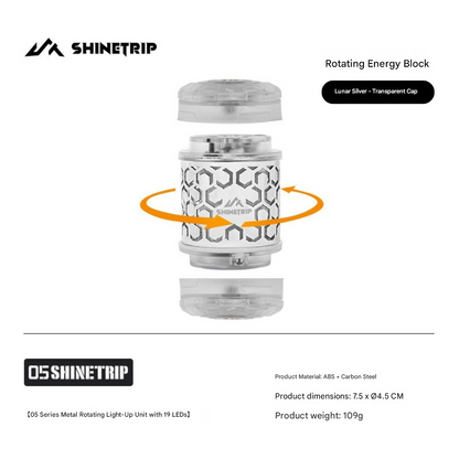 山趣（ShineTrip） ST-05シリーズ 回転19灯グリマー（回転ハニカム／回転グラデーション／回転エネルギーブロック）