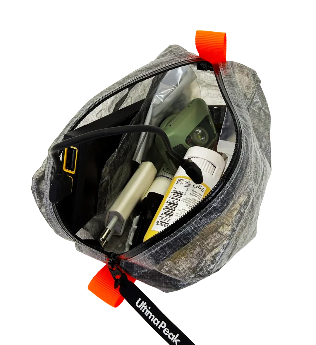 UltimaPeak（ウルティマピーク）AeroStash™（エアロスタッシュ）Dyneema® 超軽量スタッフバッグ 1L パワーバンクポケット付き 13g