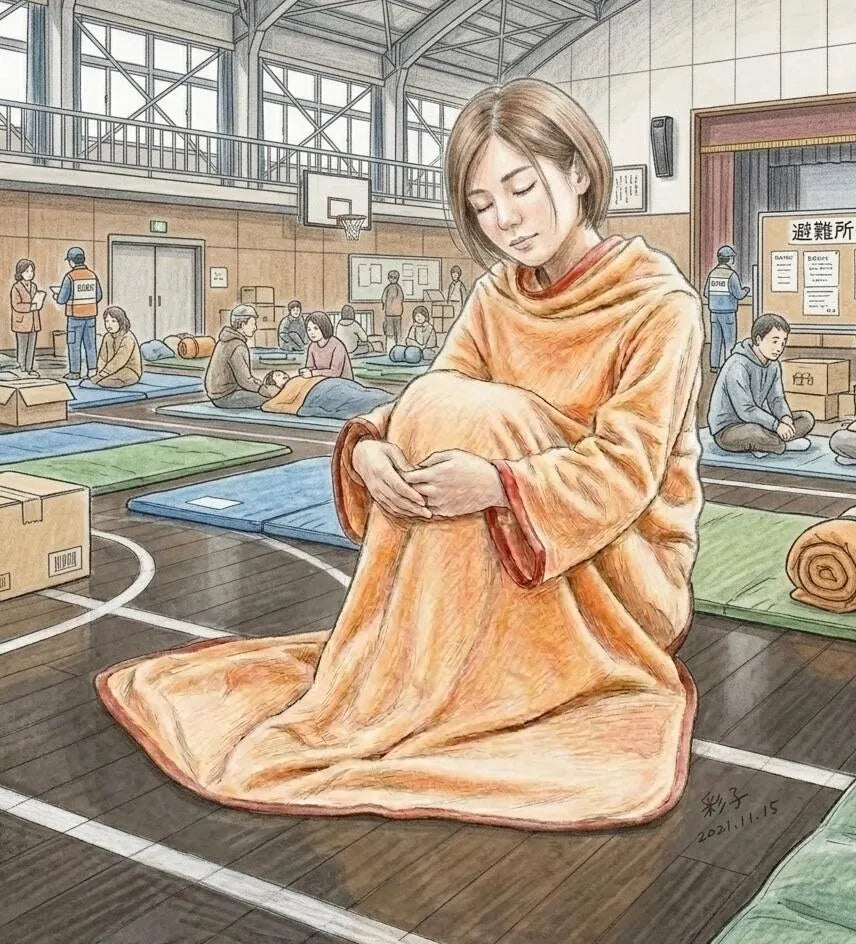 月紬-TUMUGI コンパクト圧縮フリース 袖付きフリース毛布 8枚入り 防災備蓄用