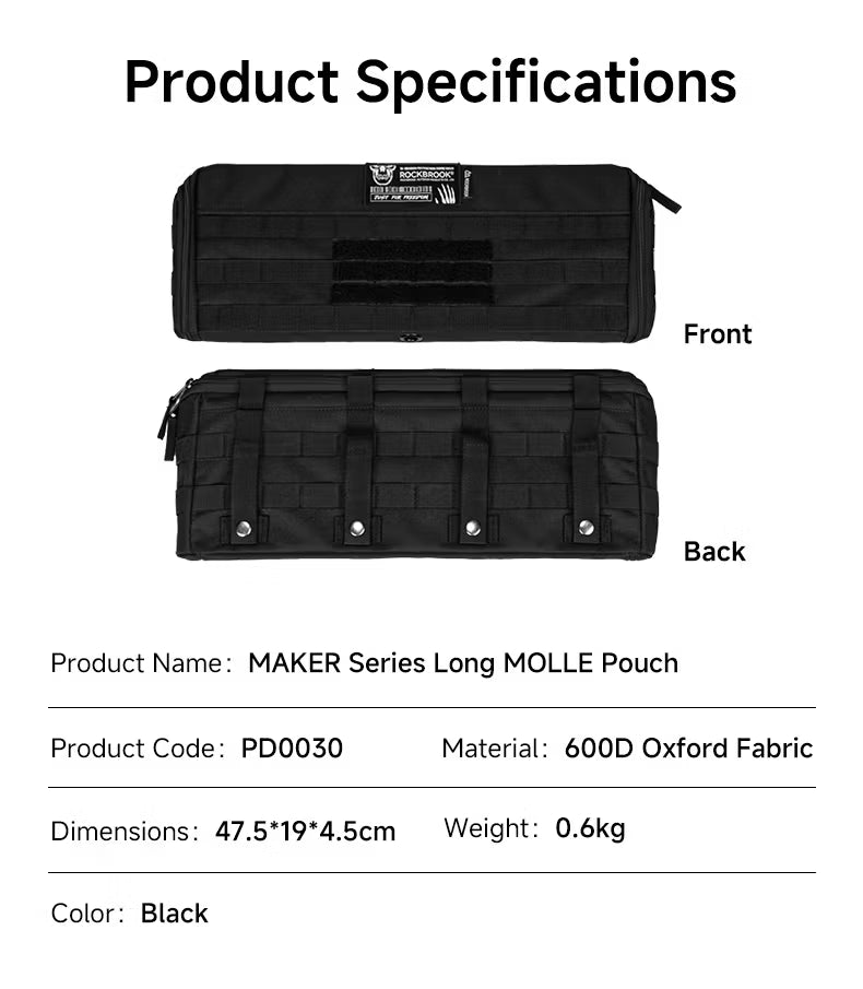 ROCKBROOK ロックブルック PD0030 タクティカル MOLLE サイドポーチ 600D オックスフォードクロス