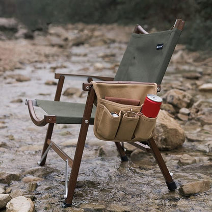 山趣（やましゅみ） SHINETRIP シャイントリップ Kermit Chair Side Pocket Khaki / Black（A400-T00 / A400-H00）サイドポケット