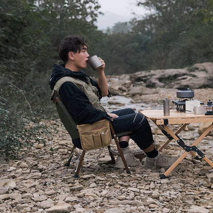 山趣（やましゅみ） SHINETRIP シャイントリップ Kermit Chair Side Pocket Khaki / Black（A400-T00 / A400-H00）サイドポケット