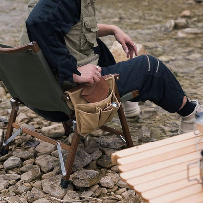 山趣（やましゅみ） SHINETRIP シャイントリップ Kermit Chair Side Pocket Khaki / Black（A400-T00 / A400-H00）サイドポケット