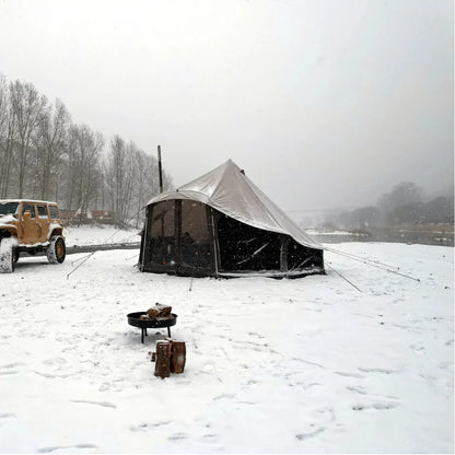 【KingCamp｜キングキャンプ】Khan Light｜400 & 500｜グレー｜T/Cグランピングテント（薪ストーブ対応・2サイズ展開）