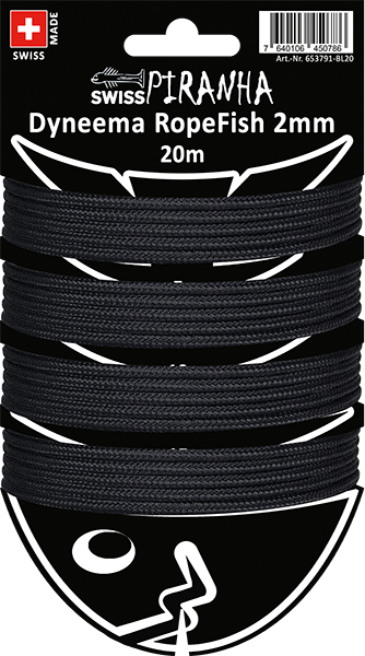 SwissPiranha（スイスピラニア）Dyneema RopeFish 20m 2mm（ダイニーマ ロープフィッシュ）高強度コード