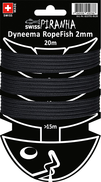 SwissPiranha（スイスピラニア）Dyneema RopeFish 20m 2mm（ダイニーマ ロープフィッシュ）高強度コード
