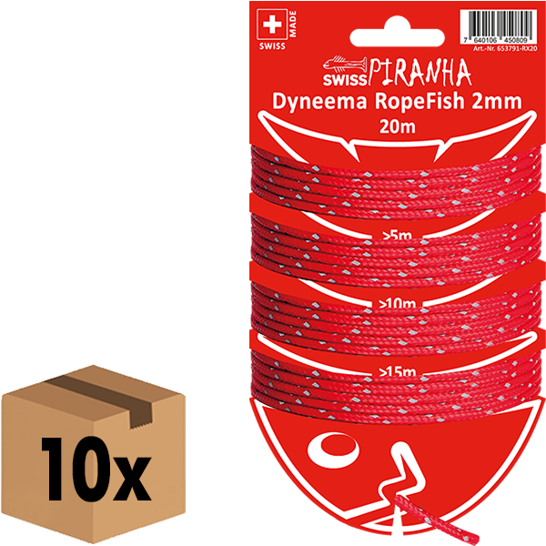 SwissPiranha（スイスピラニア）Dyneema RopeFish 20m 2mm（ダイニーマ ロープフィッシュ）高強度コード
