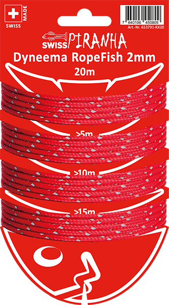 SwissPiranha（スイスピラニア）Dyneema RopeFish 20m 2mm（ダイニーマ ロープフィッシュ）高強度コード