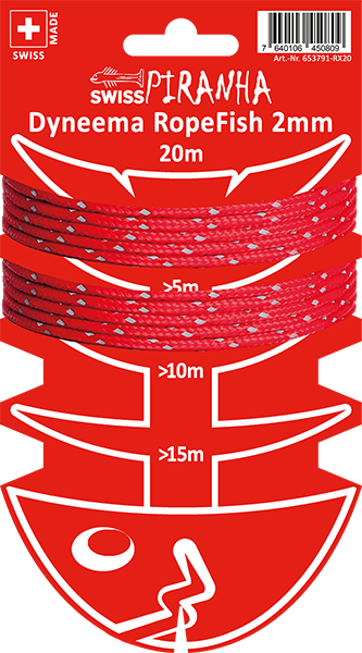 SwissPiranha（スイスピラニア）Dyneema RopeFish 20m 2mm（ダイニーマ ロープフィッシュ）高強度コード