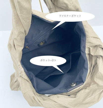 【Yabo】フランス軍ミリタリーリメイク 2WAYショルダーバッグ｜F2ジャケット＆M47チノシャツ使用｜A4対応・ユニセックス可