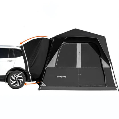 【KingCamp｜キングキャンプ】BOUNDLESS X3 SUVクイックカーテント｜ムービースクリーン付き 5人用 280×280×220cm（ブラック）