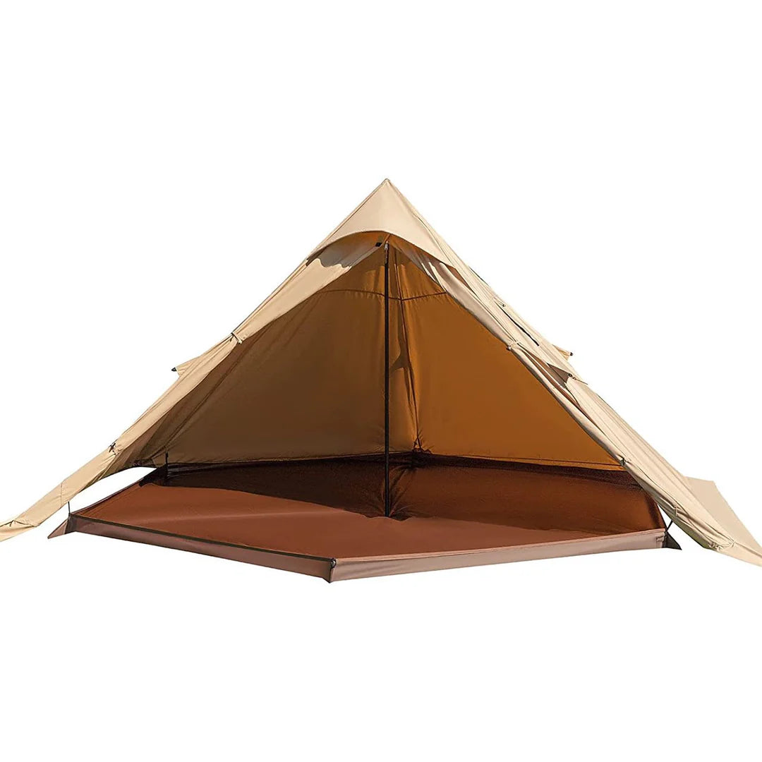 【KingCamp｜キングキャンプ】TURINO ワンポールテント 第一世代改良型｜TC生地・煙突口付き・ソロ〜デュオ対応（カーキ）