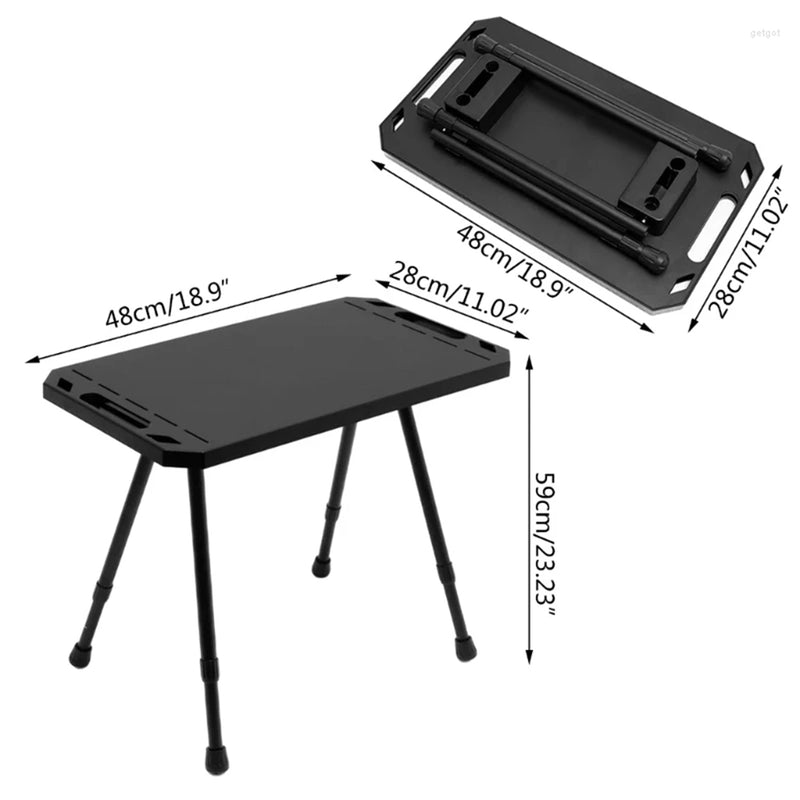 折りたたみ式キャンピングテーブル｜高さ調整可能 アルミ合金製 軽量アウトドアテーブル