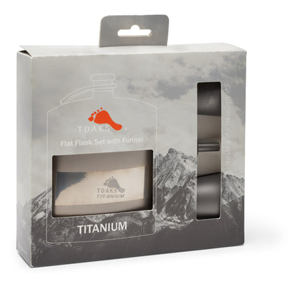 チタニウム フラット フラスク セット（TOAKS Titanium Flat Flask Set・CS-06・総重量120g）