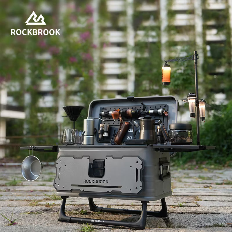 ロックブルック 20周年限定版 50L 30L アルミテーブルボックス Rockbrook 50L 30L GREY/BLACK Aluminum Table Box KARGO ANNI2024 BX1025 BX1026