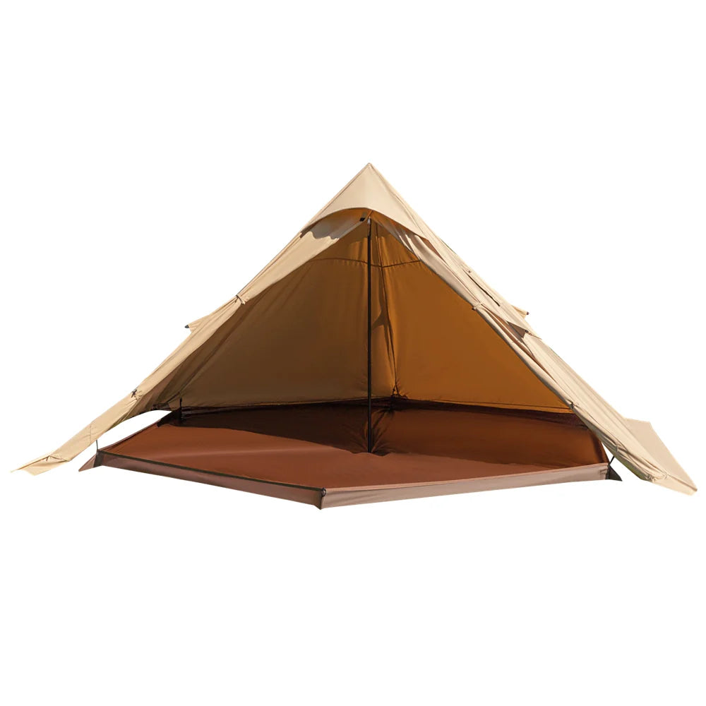 【KingCamp｜キングキャンプ】TURINO ワンポールテント 第一世代改良型｜TC生地・煙突口付き・ソロ〜デュオ対応（カーキ）