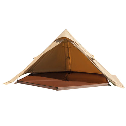 【KingCamp｜キングキャンプ】TURINO ワンポールテント 第一世代改良型｜TC生地・煙突口付き・ソロ〜デュオ対応（カーキ）