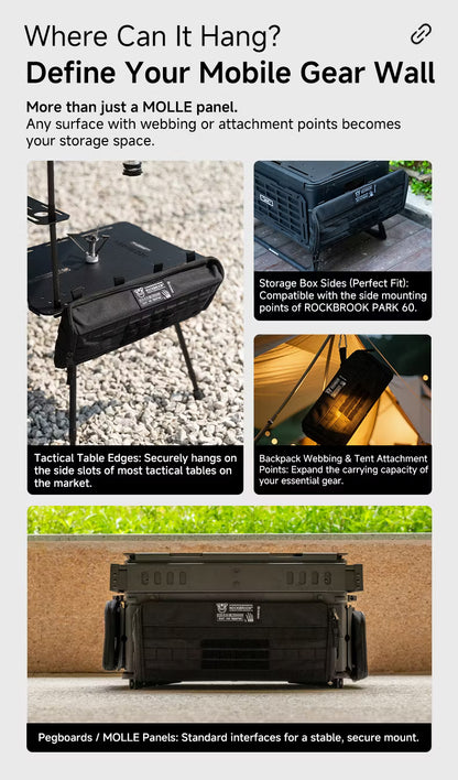 ROCKBROOK ロックブルック PD0030 タクティカル MOLLE サイドポーチ 600D オックスフォードクロス