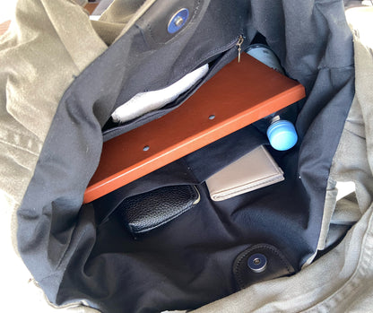 【Yabo】フランス軍ミリタリーリメイク 2WAYショルダーバッグ｜F2ジャケット＆M47チノシャツ使用｜A4対応・ユニセックス可