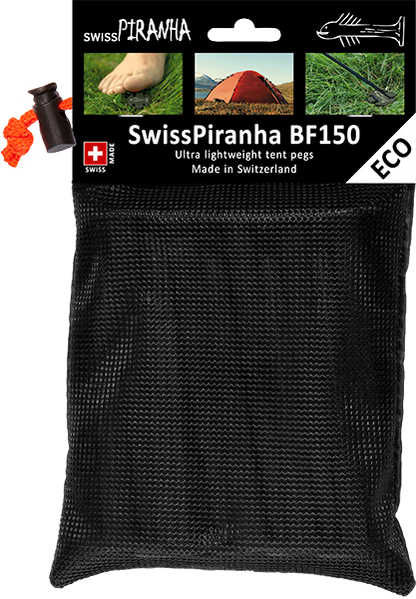 SwissPiranha（スイスピラニア）BlackFisk（ブラックフィスク）BFシリーズ 100%リサイクル素材 超軽量テントペグ