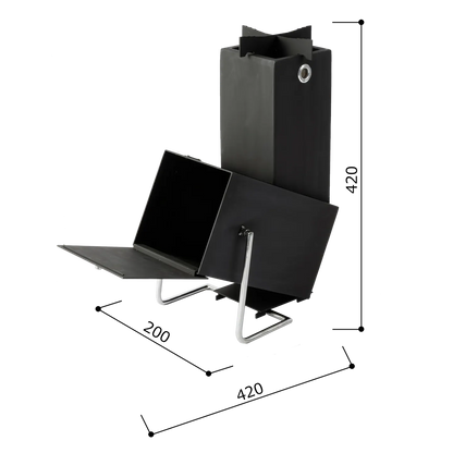 Fe:FRAME ROCKET STOVE｜エフイーフレーム 調理用高火力ストーブ ロケットクックストーブ Black（耐熱黒塗装）Rust（錆び）