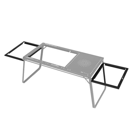 山趣（やましゅみ）SHINE TRIP #05 Series Black Mist IGT Camping Table + Side Frame｜ブラックミストIGTキャンプテーブル＋サイドフレーム2枚セット