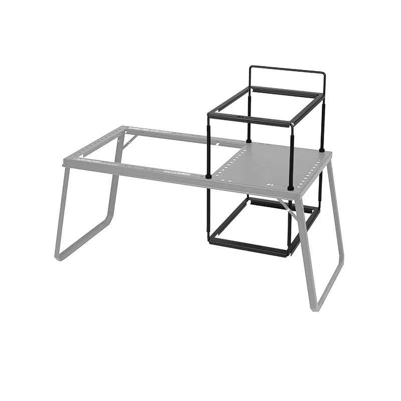 山趣（ShineTrip／シャイン・トリップ）#05 Series Black Mist IGT Camping Table + Shelf｜ブラックミスト IGTモジュラーキャンプテーブル＋2段シェルフセット