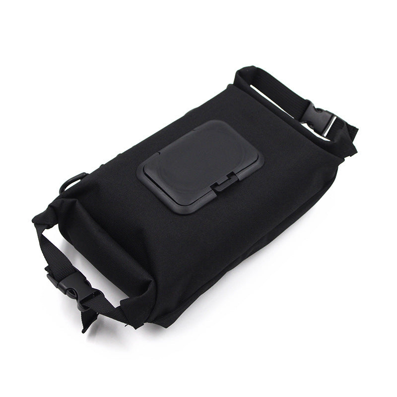 Outdoor Camping Wet Tissue Paper Box｜防水キャンバス製 ティッシュ収納バッグ（ブラック／抹茶カラー／フローラル柄）