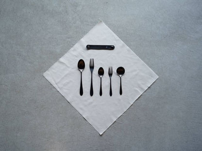 【96 KURO】カトラリー贈りものパッケージBつやつや｜鏡面ステンレス製フルセット・日本製ギフト