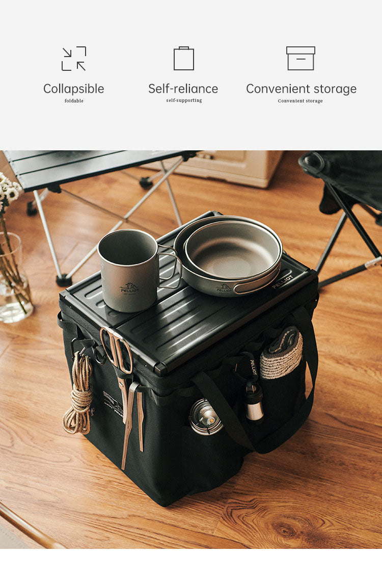 折りたたみ式キャンプ収納ボックス｜防水・大容量30L・多機能アウトドアギア収納