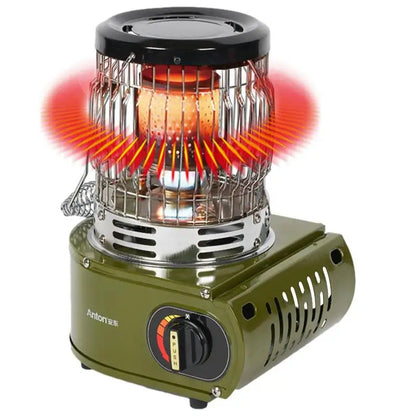 Outdoor Gas Heater Camping Stove｜キャンプ用 ポータブル ガスヒーター＆ストーブ（アーミーグリーン／ベージュ）
