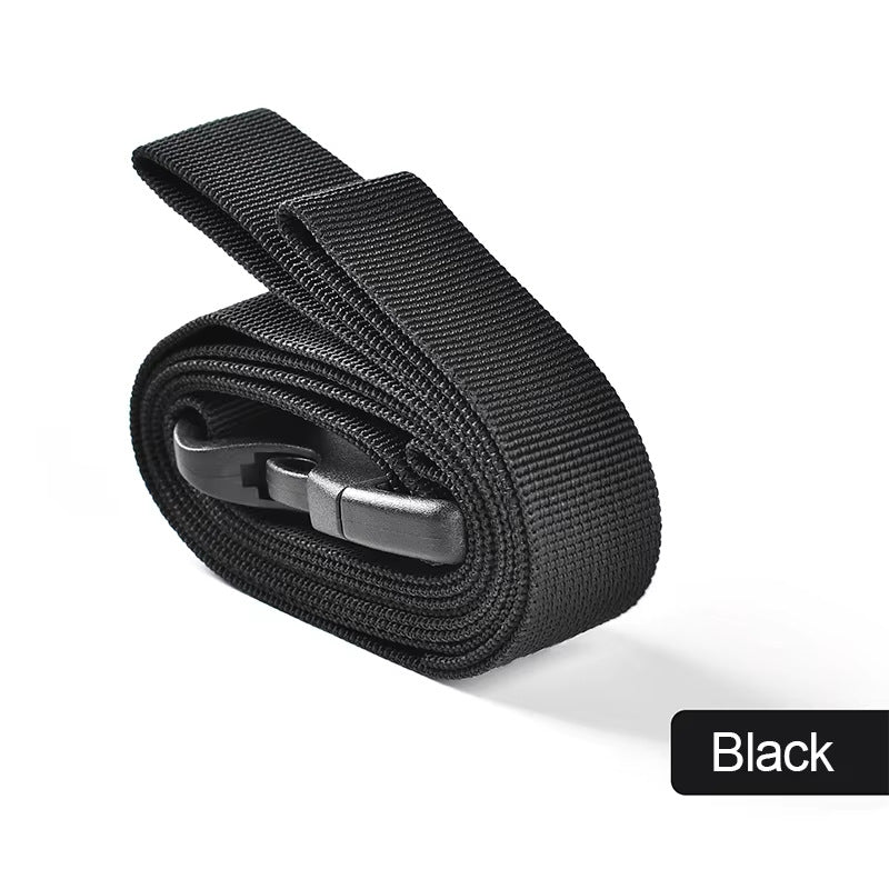 アウトドア固定ベルト ナイロンロープ｜バックル付きキャンプ用タイダウンストラップ（ブラック／ミリタリーグリーン／カーキ）