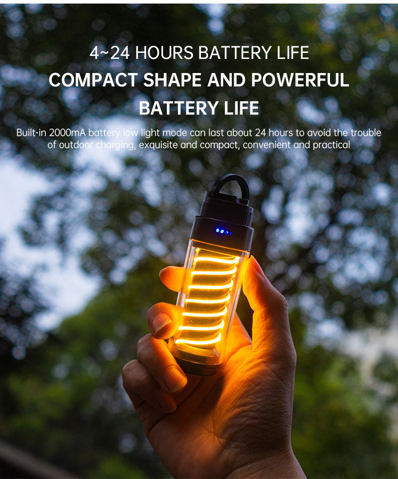 多機能キャンピングライト｜ポータブルLEDランタン＆懐中電灯（2000mAh充電式／三脚スタンド付き）