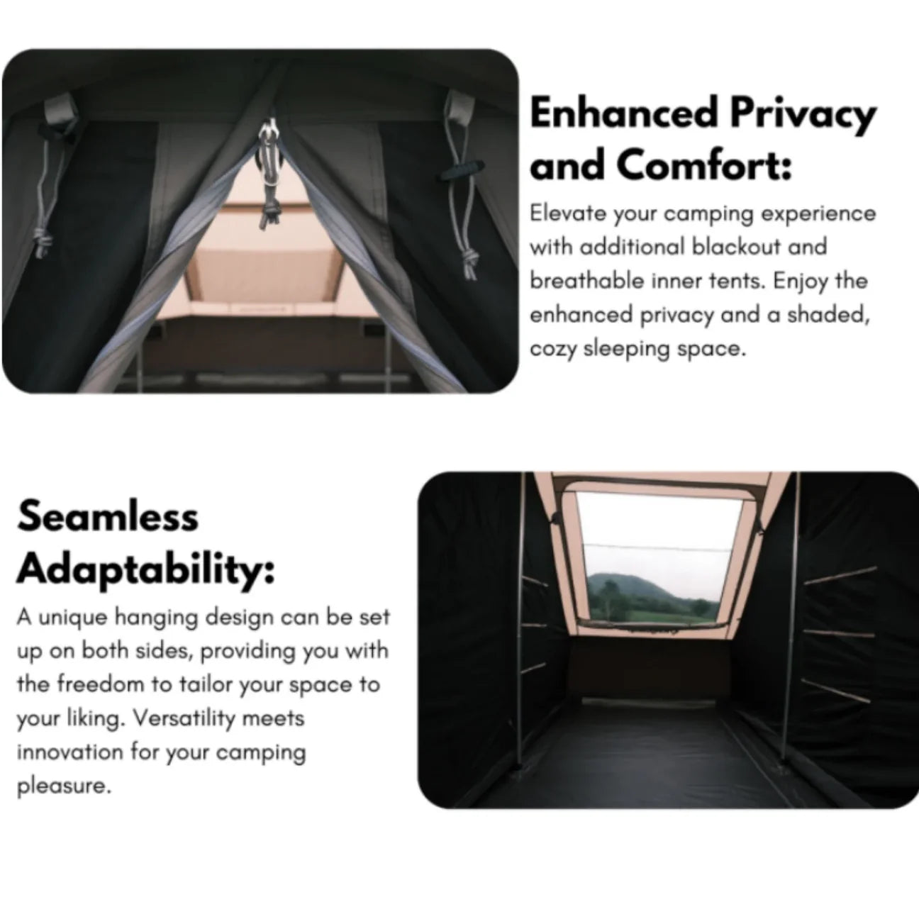 【KingCamp｜キングキャンプ】Khan Villa Tent｜グレー｜8人用 コットン グランピングテント（4シーズン対応）