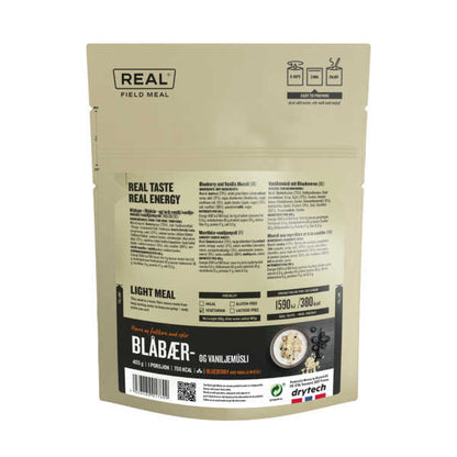 Real Field Meal（リアルフィールドミール）ブルーベリー＆バニラ ミューズリー 706kcal｜フリーズドライ｜高カロリー行動食・非常食・アウトドア朝食