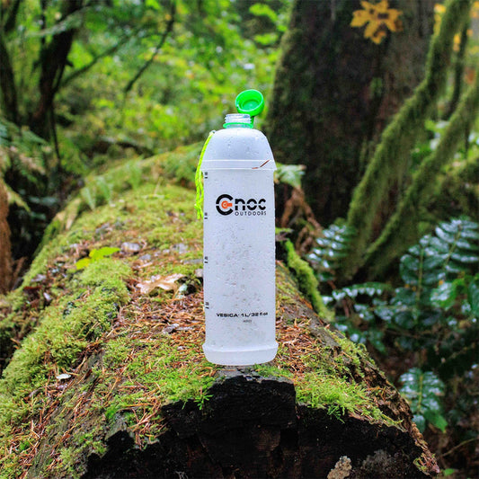 CNOC Outdoor Vesica 1L Water Bottle 28mm CN-1VG クノックアウトドア ヴェシカ1L ウォーターボトル パープル グリーン 軽量 折りたたみ